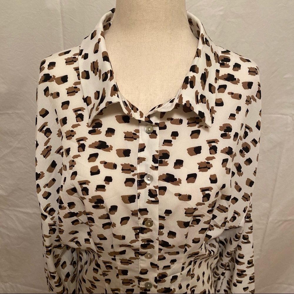 Fate Printed Button Down Blouse - image 2